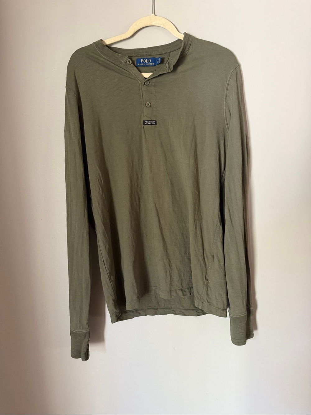 Polo by Ralph Lauren Olive Long-Sleeve Henley Shirt